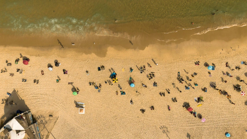 people walking in the sand near a beach