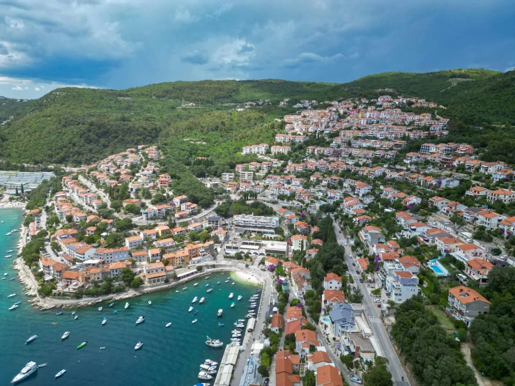 a city with many boats in the water