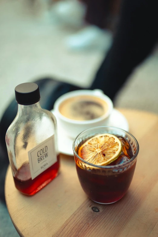 a beverage that is sitting on a table