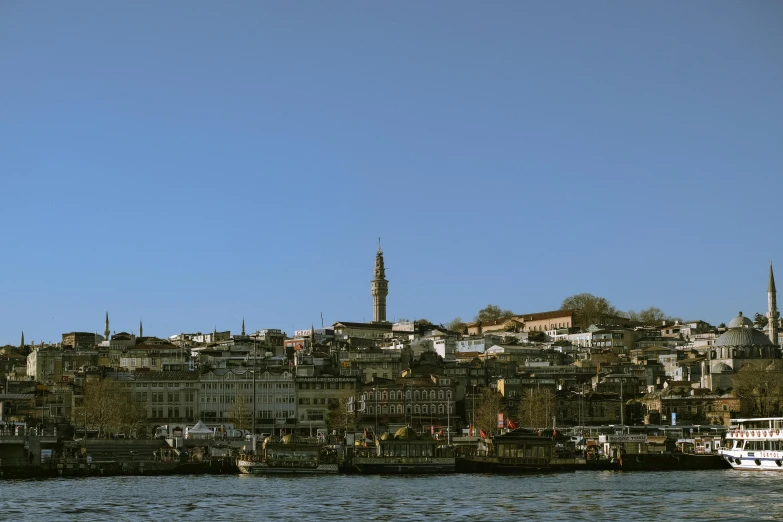 a large city and it's roofs with many spires