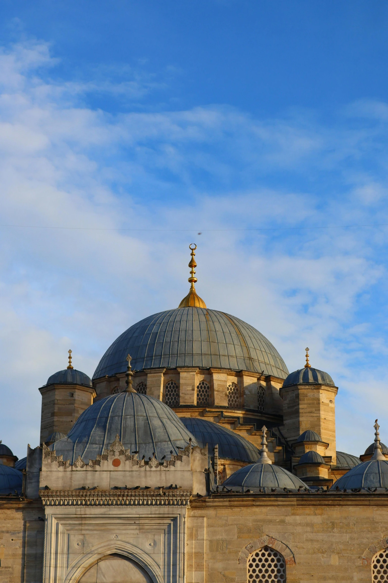 the dome on the building is very ornate