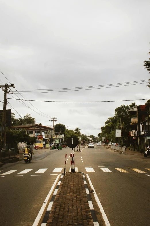 a view of a street from across the street