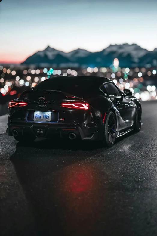 a very nice looking sports car parked in a parking lot