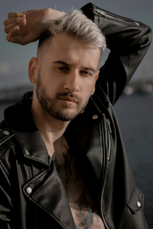 a close up s of a man with blonde hair