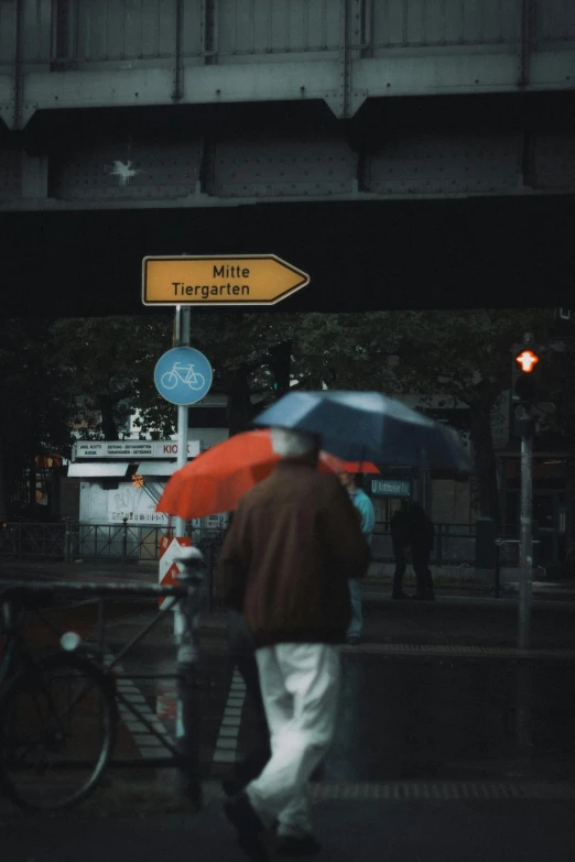 people crossing a street with umbrellas on a rainy day