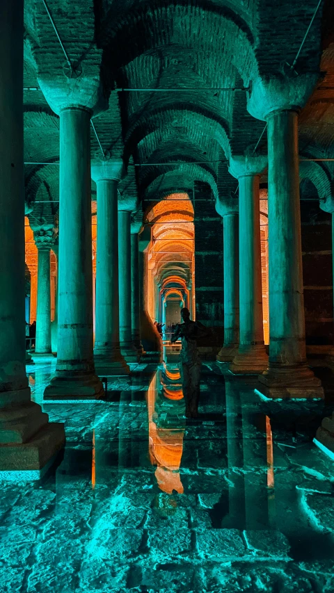 an image of a hallway that is under water