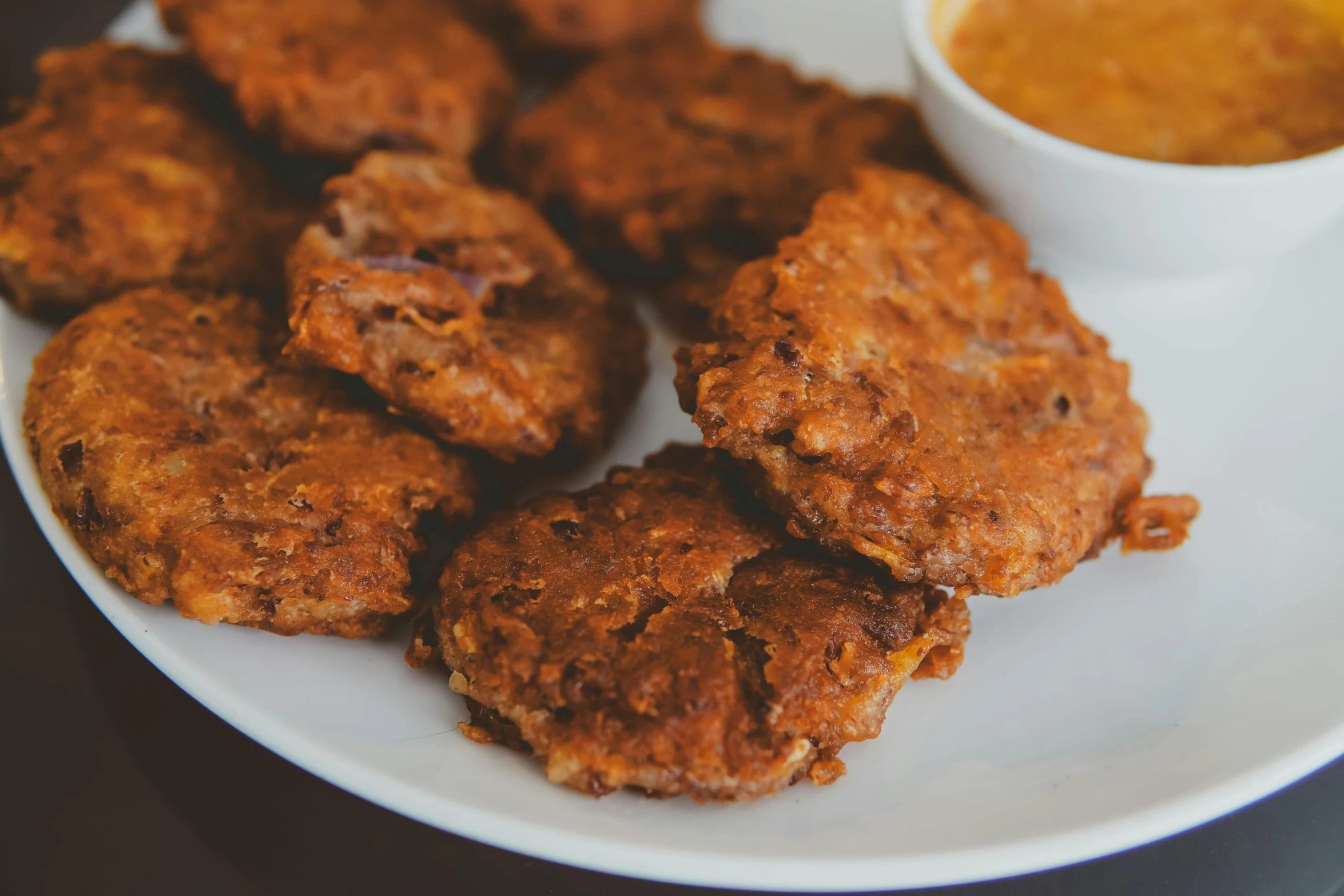 a close up of some food on a plate