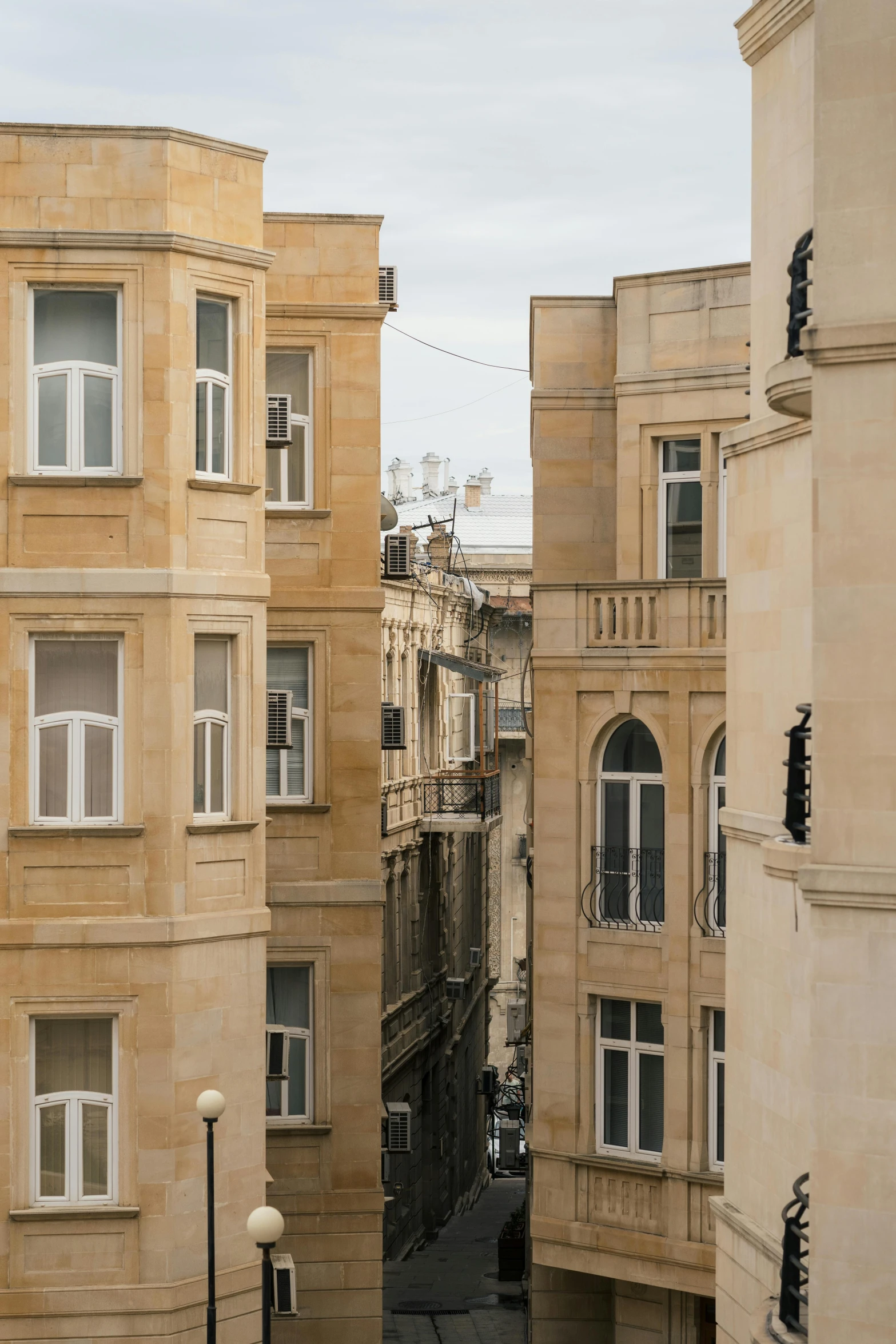 a view of some very tall buildings near each other