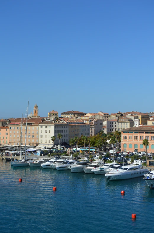 there are many boats docked in the harbor next to the buildings