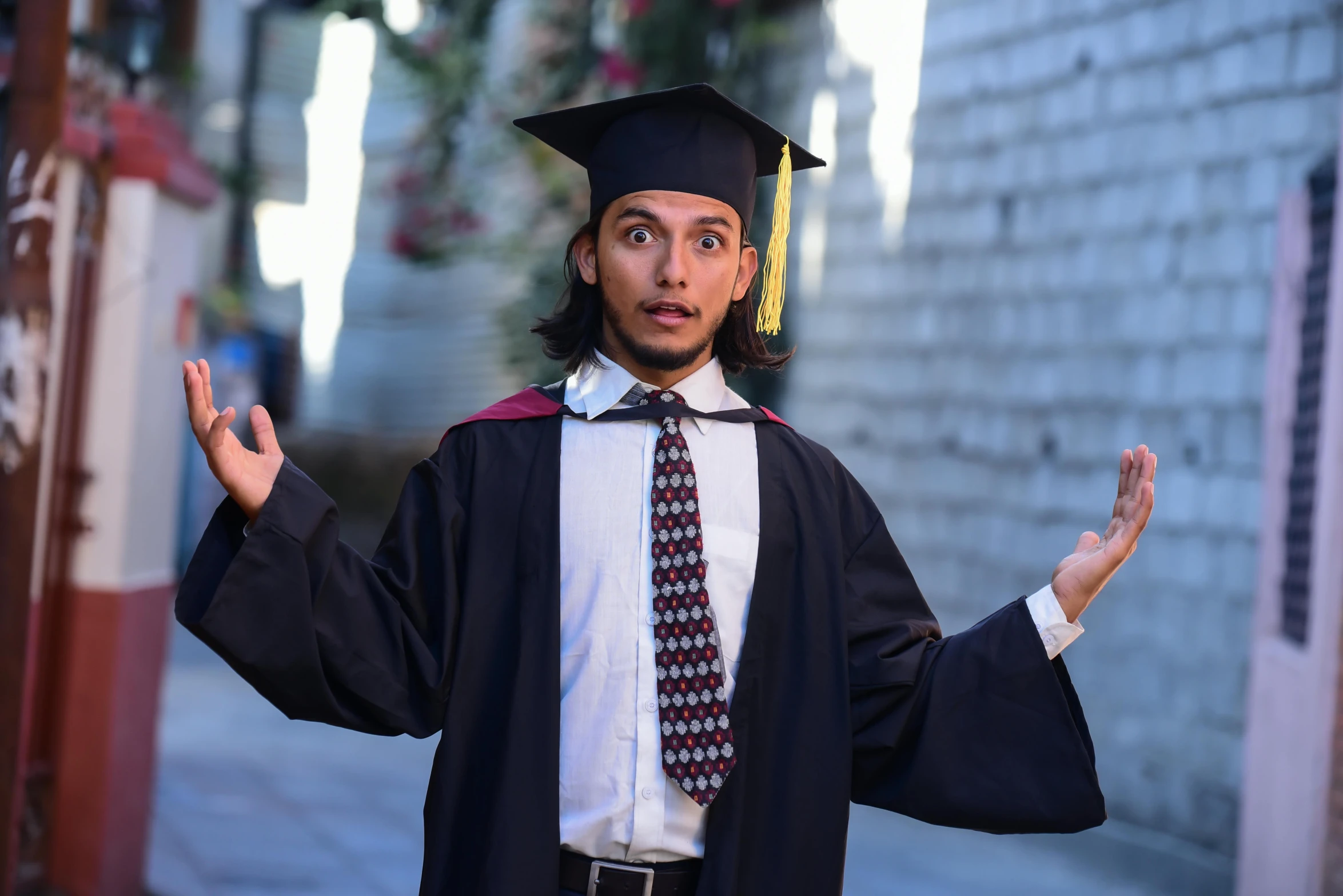 an image of a man in graduation gown