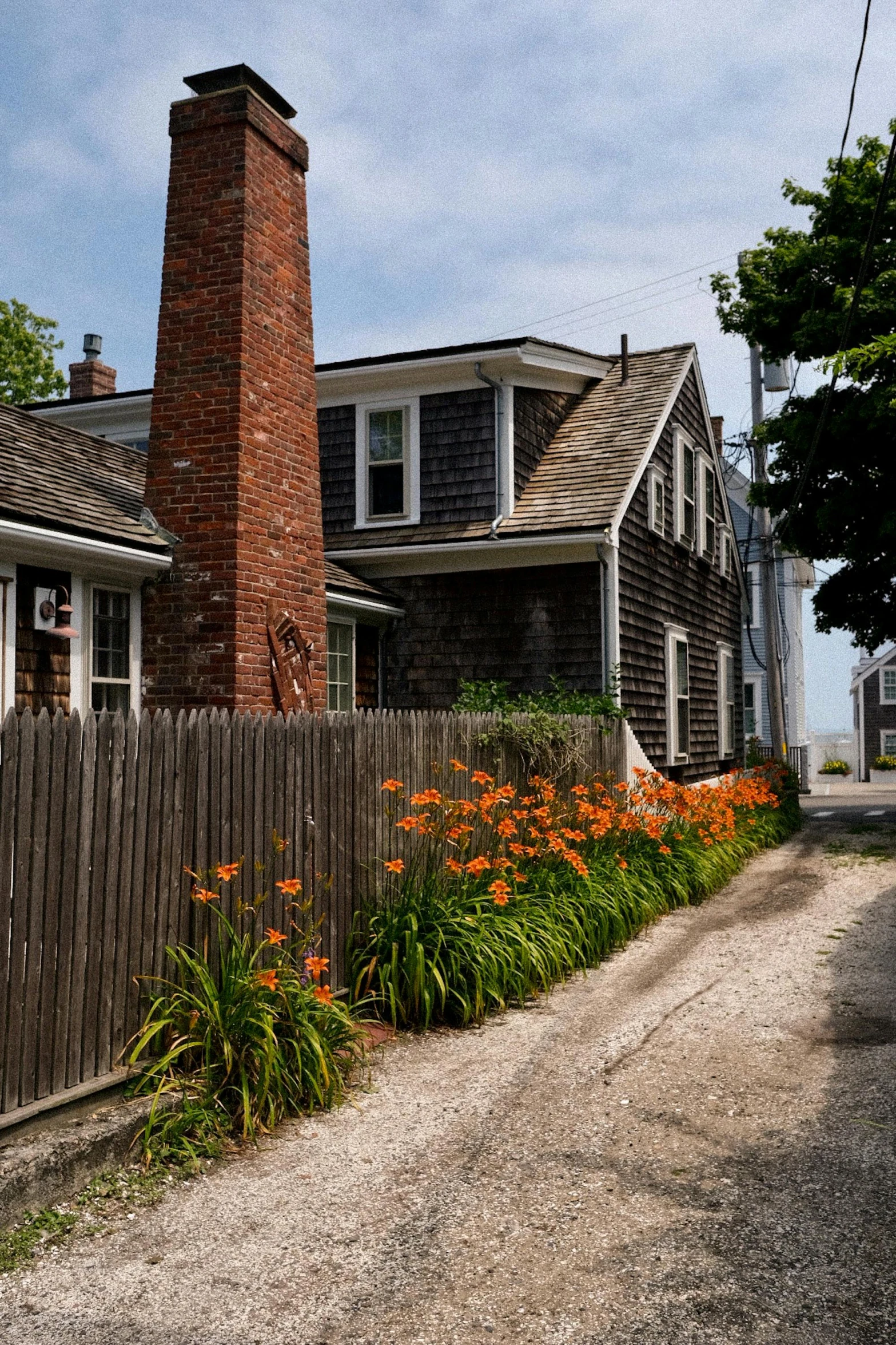 houses on an island near a house in a small area