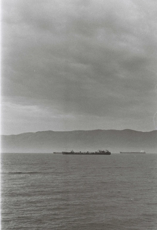 a ship sailing across a large body of water