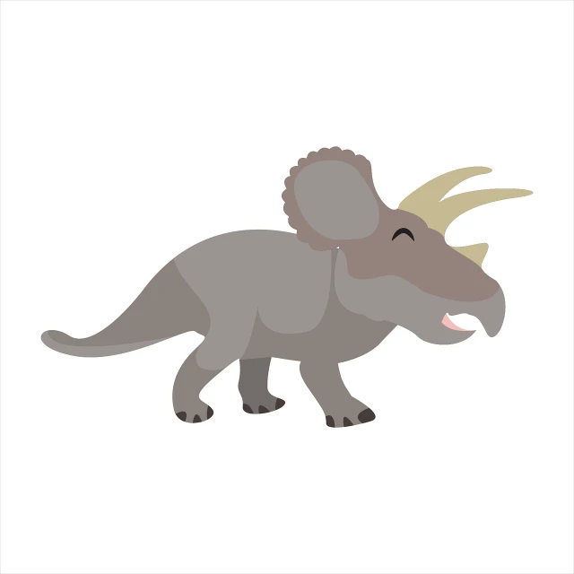 an image of a dinosaur on a white background, an illustration of, inspired by Abidin Dino, triceratops, flat anime style, ox, tooth