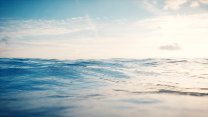 a man riding a surfboard on top of a wave in the ocean, a picture, unsplash, minimalism, sky and ocean background, detailed cinematic render, a photo of a lake on a sunny day, wallpaper - 1 0 2 4