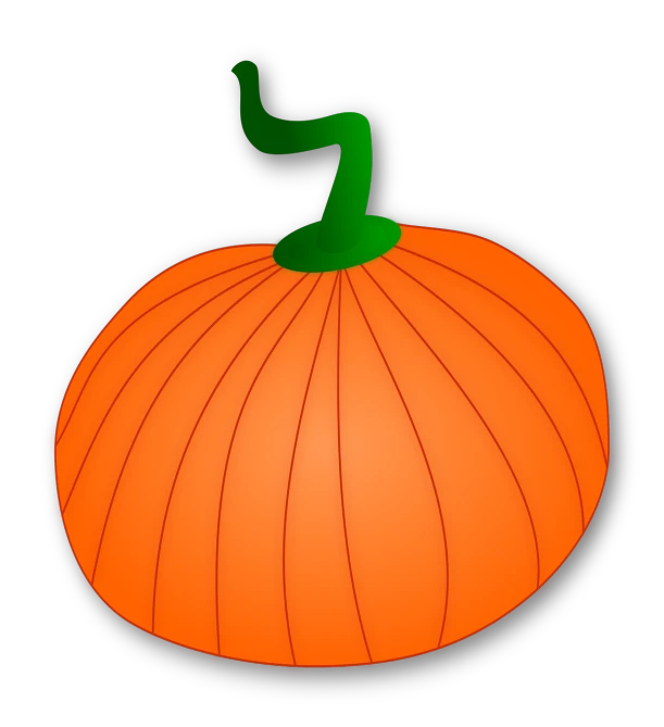 an orange pumpkin with a green stem on top, sōsaku hanga, lineless, [ floating ]!!, black, exploitable image