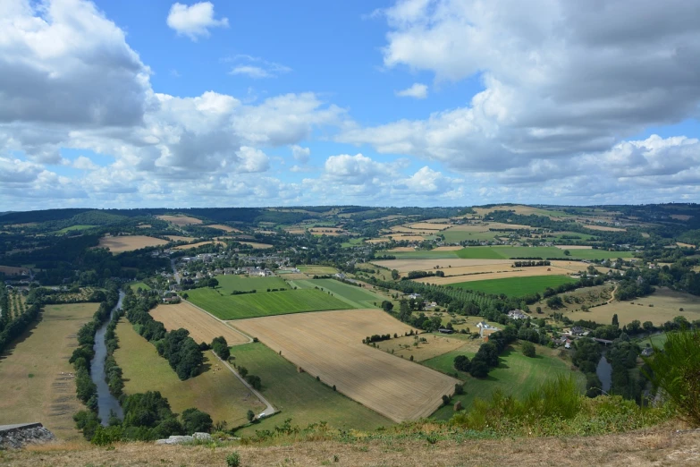 a view of the countryside from the top of a hill, northern france, tourist destination, summer 2016, battle of waterloo