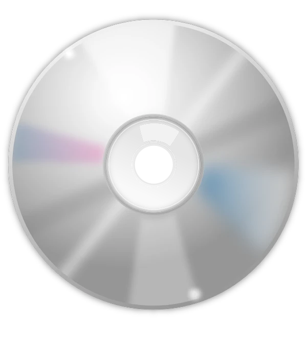 a silver disc on a white background, by John Button, reddit, computer art, jewel case, icon black and white, wikipedia, cone