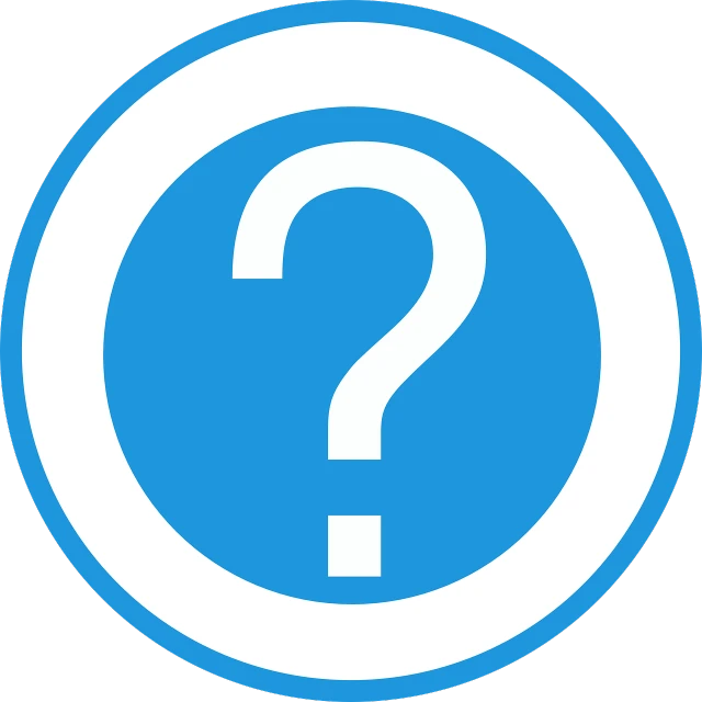 a question mark in a blue circle, by Matt Stewart, pixabay, hurufiyya, game asset, steam community, blue white colors, inspect in inventory image