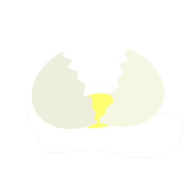 a broken egg sitting on top of a table, inspired by Luma Rouge, sōsaku hanga, vectorized, black background!!!!!, unfinished, cake