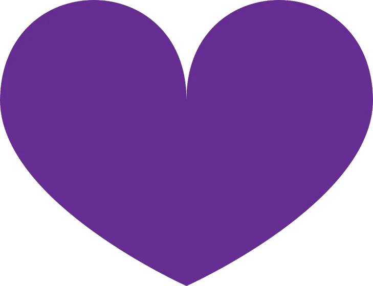 a purple heart on a white background, a picture, sōsaku hanga, solid background color, ( ( dark skin ) ), full colour, symbol
