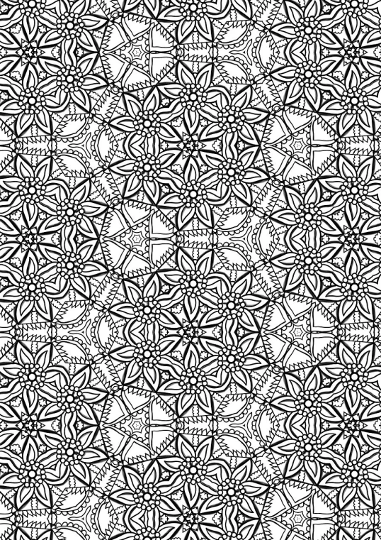 a black and white abstract pattern, lineart, inspired by Josef Block, deviantart, with symmetry intricate detailed, patchy flowers, moroccan, drawn with dots