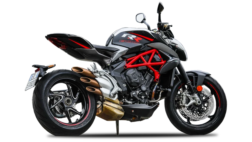 a motorcycle parked in front of a black background, by Tom Scott RSA, black and red colors, in style the demon seated, f12, 8k --height 768