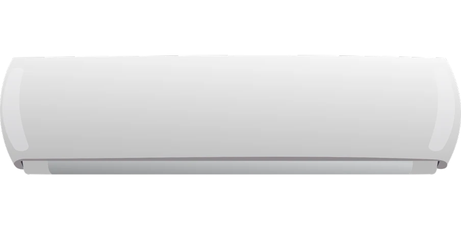 a white air conditioner on a black background, 3d ios interface design jony ive, buster sword, logo without text, uncompressed png