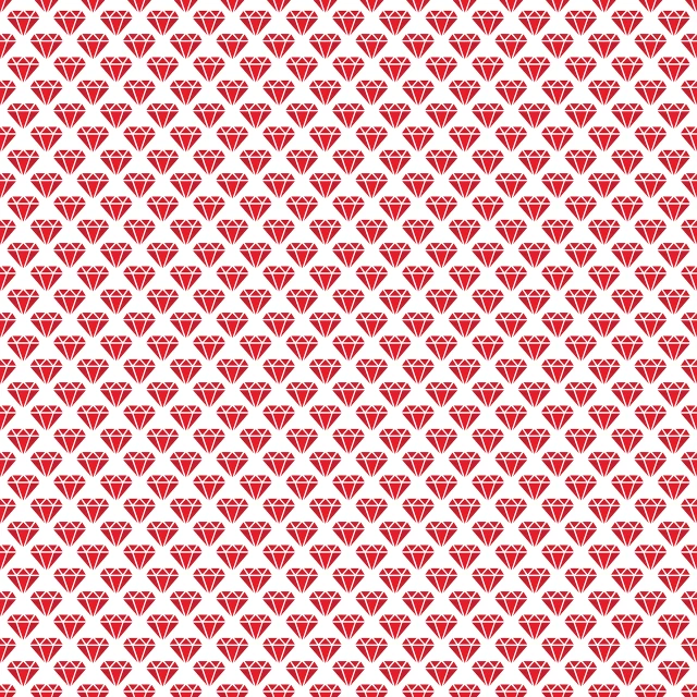 a pattern of red diamonds on a white background, deviantart, trash polka, cutest, cad, red jewelry