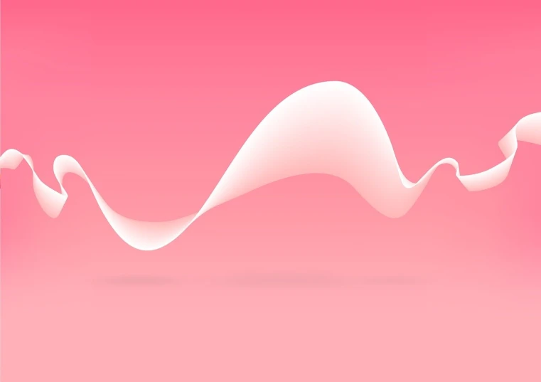 a white wave on a pink background, trending on pexels, generative art, smooth and clean vector curves, radiant slime trail, swan, dribbble illustration
