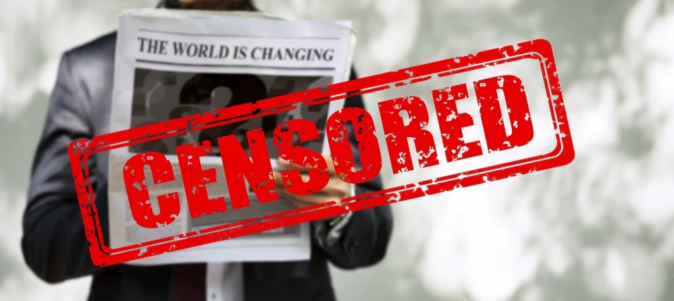 a close up of a person holding a newspaper, a cartoon, by Kuno Veeber, happening, censored, photoshopped, the end of the word, transparent holographic being