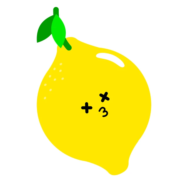 a lemon with a face drawn on it, a picture, mingei, various pose, cute adorable, looking left, juicy color