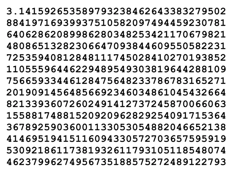 a set of numbers on a white background, a digital rendering, by Joseph Bowler, pixabay, optical illusion, hundreds of them, pi - slices, subgenius, penned with black on white