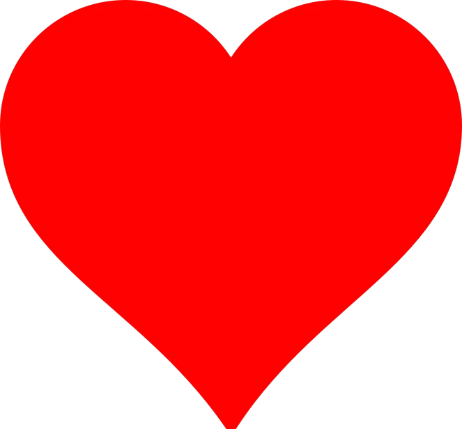 a red heart on a black background, large)}], color red, clip art, various posed
