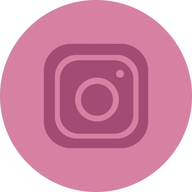 an instagram icon in a pink circle, by Winona Nelson, aestheticism, trending on gc society, dark setting, boston, emergency