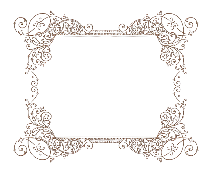 a decorative frame on a black background, a digital rendering, inspired by Katsushika Ōi, flickr, baroque, copper, graphic 4 5, ballroom background, vintage - w 1 0 2 4