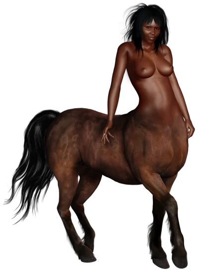 a woman riding on the back of a brown horse, inspired by Jacques-Laurent Agasse, zbrush central contest winner, figuration libre, dark skin female goddess of love, full body close-up shot, bare torso, curvaceous. detailed