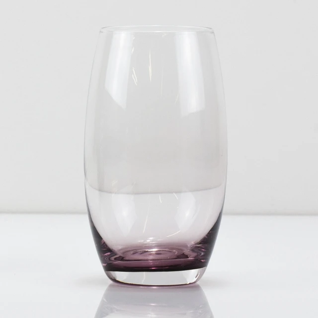 a close up of a wine glass on a table, by Jan Rustem, purism, purple crystal glass inlays, soft oval face, set against a white background, product photo