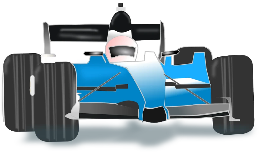 a blue race car sitting on top of a track, inspired by Alonso Vázquez, figuration libre, clip art, f 1/4, trulli, full device