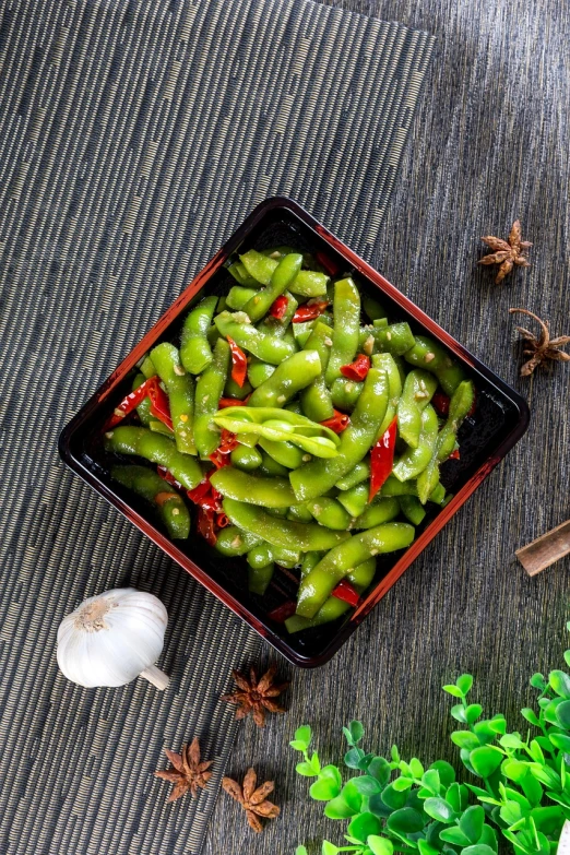 a close up of a bowl of food on a table, a stock photo, qiu fang, pickle, product photo, high detail product photo