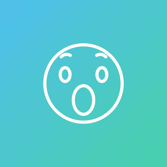 a close up of a face on a blue and green background, vector art, by Android Jones, trending on unsplash, synchromism, yawning, round cute face, vector icon, istockphoto