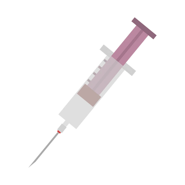 a syll with a needle sticking out of it, vector art, shutterstock, on a flat color black background, syringe, cell shaded adult animation, detailed 2d illustration