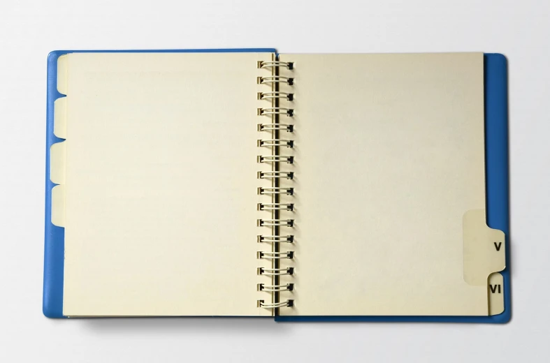 an open notebook sitting on top of a table, by Andrei Kolkoutine, postminimalism, highly detailed high resolution, blue, photorealistic - h 6 4 0, inside view