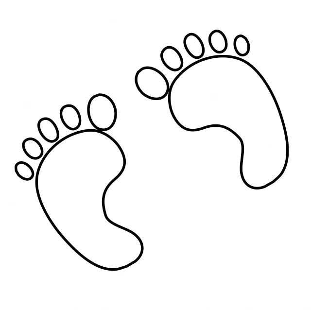 a black and white drawing of a pair of feet, lineart, children\'s book drawing, drawn in microsoft paint, small steps leading down, pregnancy