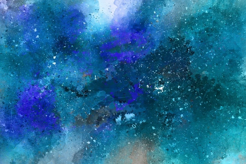 a close up of a blue and purple painting, a digital painting, inspired by Lorentz Frölich, shutterstock, space art, background image, splatter, calm night. digital illustration, a daub of cold blue