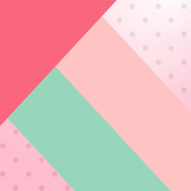 a pink and green wallpaper with polka dots, a picture, geometric abstract art, material design, simple red background, soft blue and pink tints, 4 colors