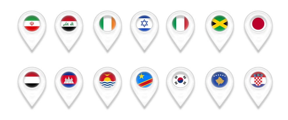a bunch of pins with flags on them, by Joseph Pisani, reddit, capcom, mediterranean features, cad, cone shaped