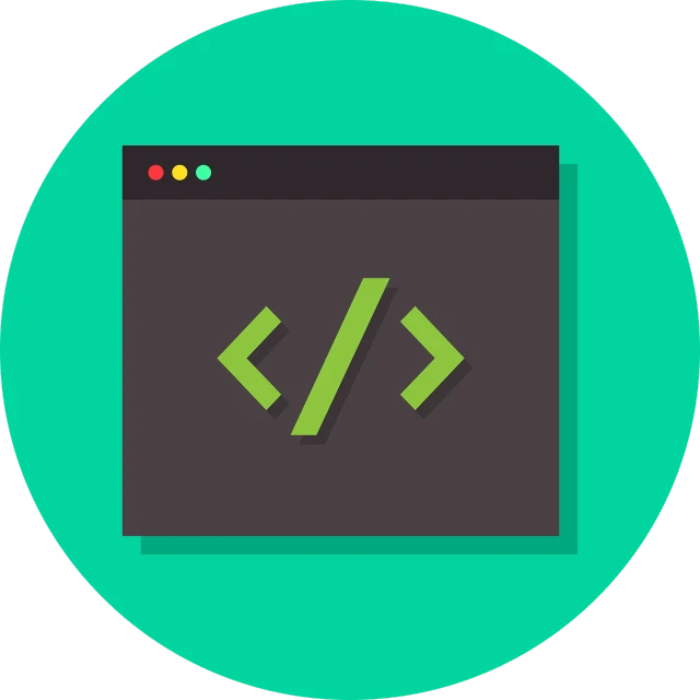 a computer screen with a green arrow on it, by Matt Cavotta, coding time, sleek round shapes, icon pack, lorem ipsum dolor sit amet