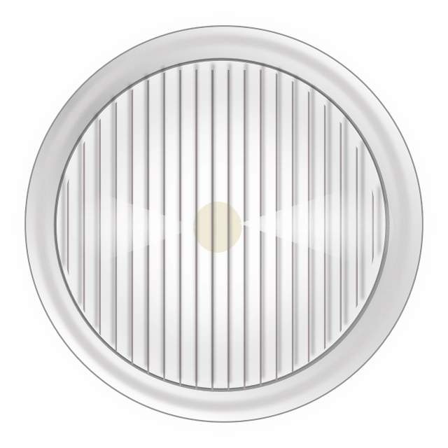 a close up of a light on a black background, an illustration of, bauhaus, metal lid, guilloche, low resolution, high detail illustration