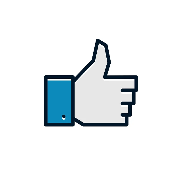 a thumbs up icon on a white background, by Jakob Gauermann, behance, facebook post, cinematic masterpiece, flat - color, news feed
