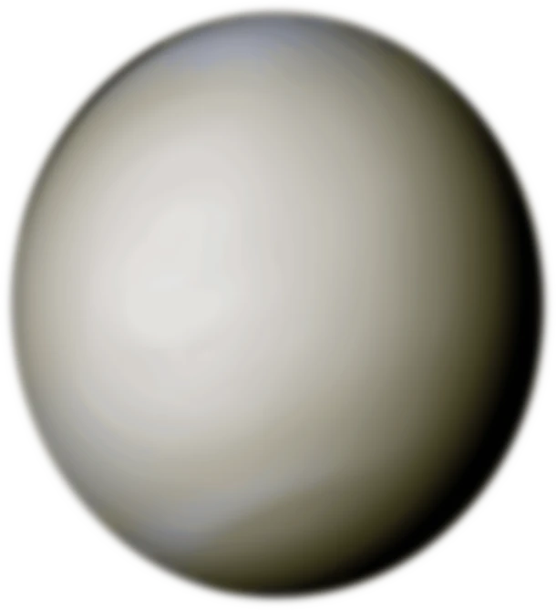 a close up of a sphere on a white background, a raytraced image, by Alexander Scott, deviantart, charon, ( ( misty atmosphere ) ), oval face, colored accurately